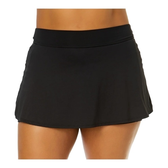 Anne Cole Live In Color Skort Swim Bottom in Black NWT - Picture 1 of 6